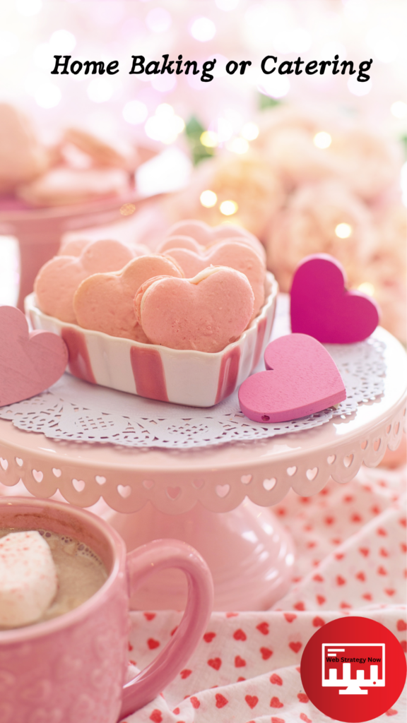 Heart-shaped baked goods displayed on a decorative stand, representing the creativity and charm of home baking or catering as a profitable home-based business idea.